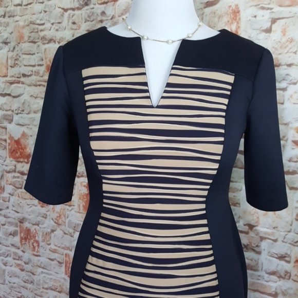 New Connected Apparel Colorblock Dress - Picture 2 of 6